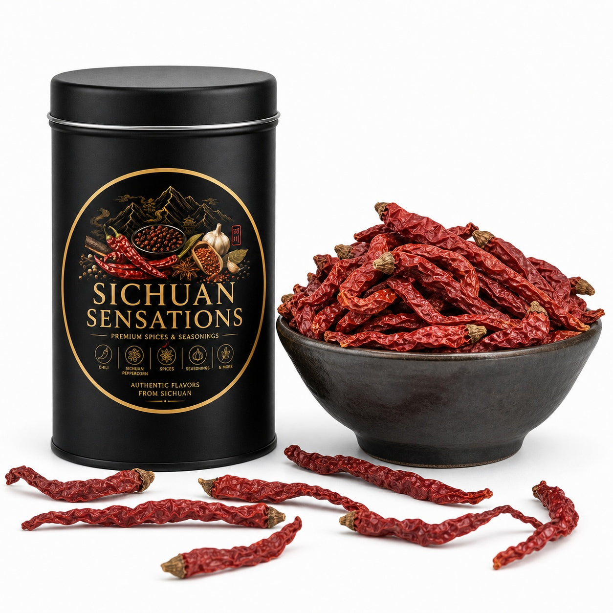 Sichuan Sensations Mild Wrinkled Whole Dried Chili | Aroma-First Sichuan Chili for Red Oil, Cold Dishes & Light Cooking-RuralMala