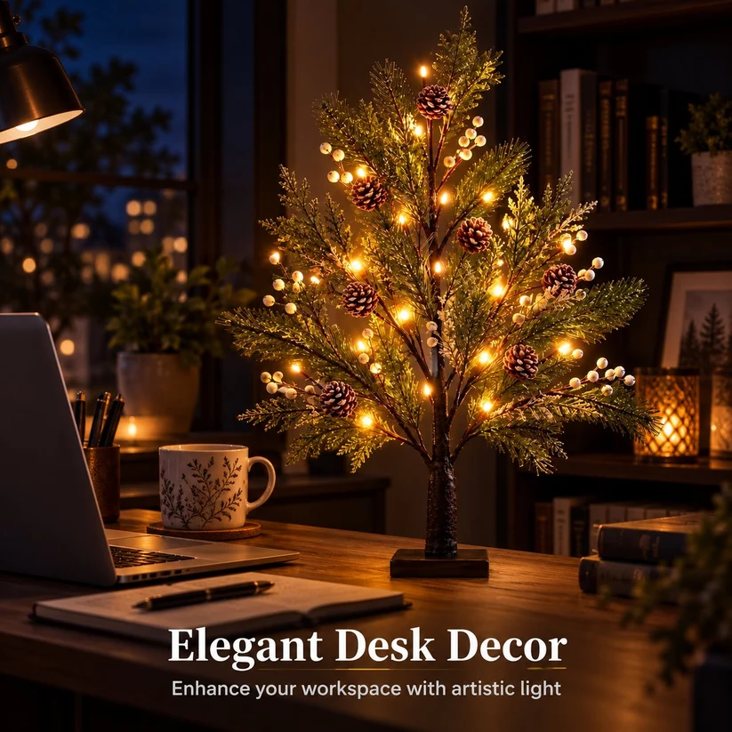 🎄💡 LED Lichtboom – Natuurlijke Elegantie voor Elk Seizoen 🌿✨
