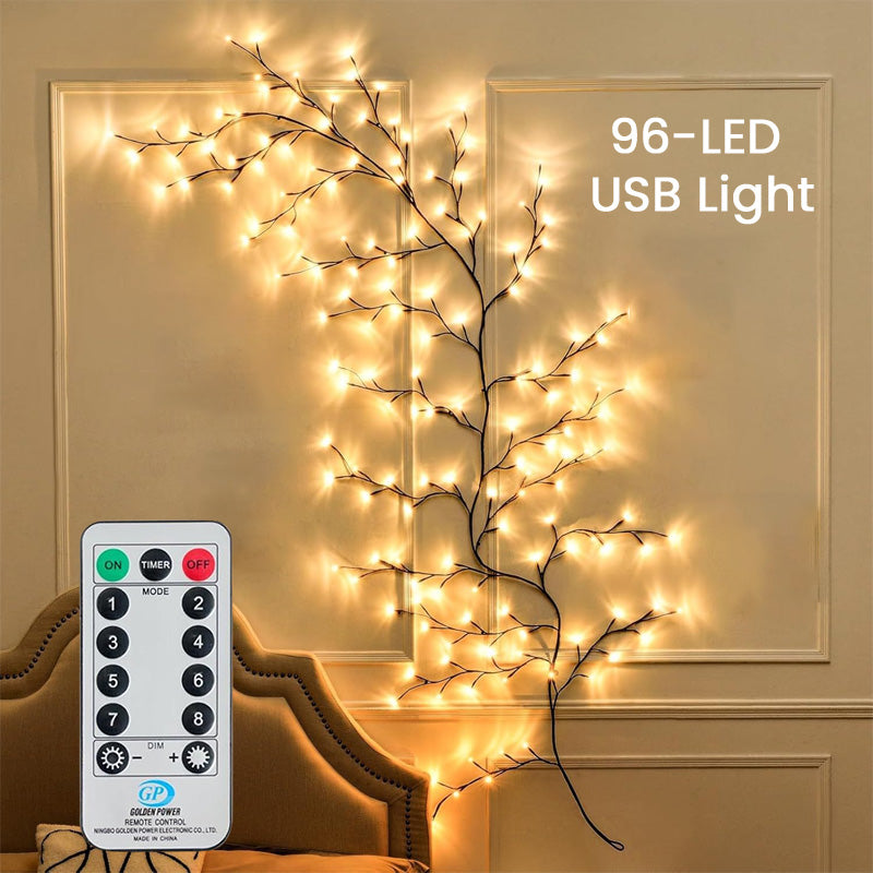 ✨ Flexibele LED-takverlichting | Op afstand bedienbare kerstwanddecoratie