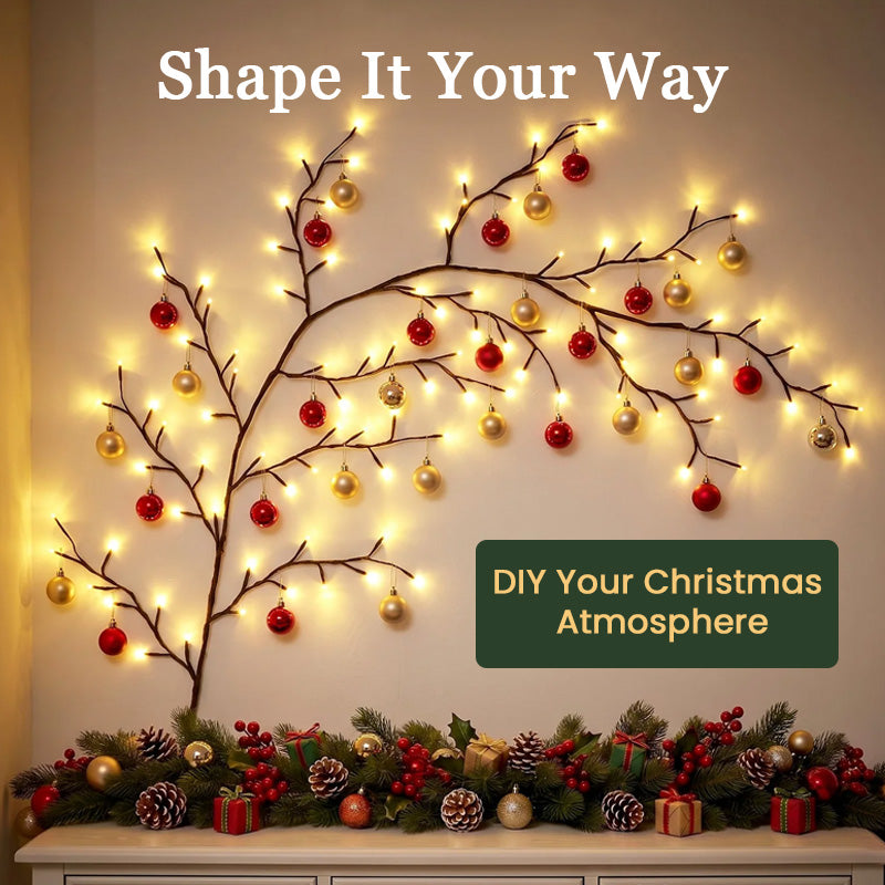 ✨ Flexibele LED-takverlichting | Op afstand bedienbare kerstwanddecoratie