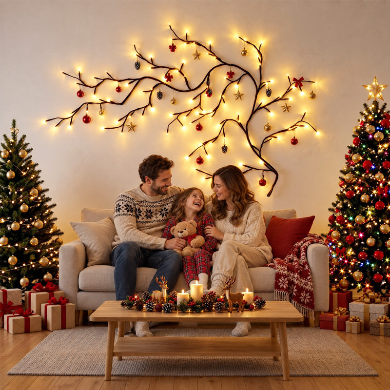 ✨ Flexibele LED-takverlichting | Op afstand bedienbare kerstwanddecoratie