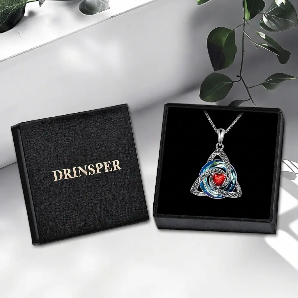 Keltische geboortesteen ketting cadeaudoos