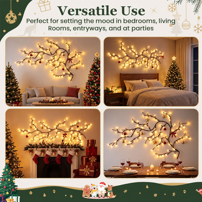 ✨ Flexibele LED-takverlichting | Op afstand bedienbare kerstwanddecoratie