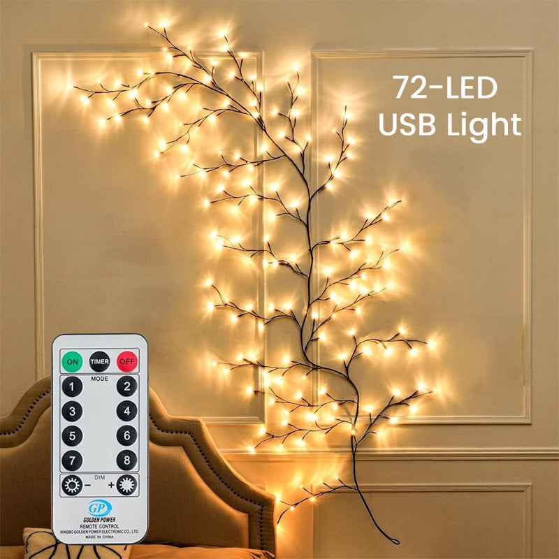 ✨ Flexibele LED-takverlichting | Op afstand bedienbare kerstwanddecoratie
