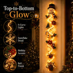🎄 Lichtgevende kerstdeurhanger ✨ Feestelijke woondecoratie