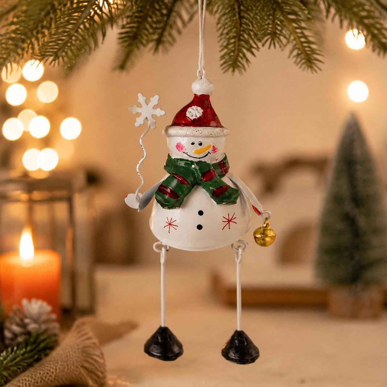 🌲✨ Handgeschilderde kerstornamenten met bengelende pootjes‑ Kerstboom hangdecoratie