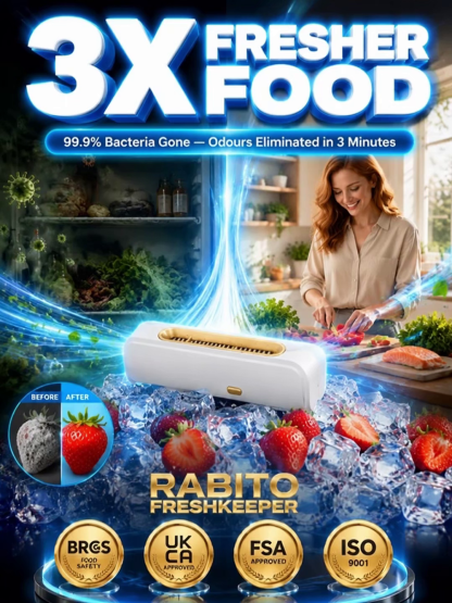 👍【Intelligent Fridge Odor Eliminator 】 Produce Saver - Triples Food Shelf Life