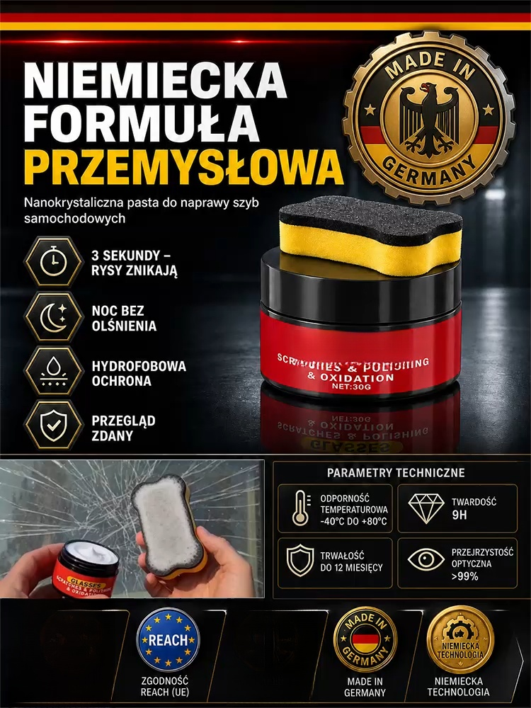【-50%】Regeneracja Rys Szyb (Niemiecka Formuła 9H) - Za Pobraniem i Zestawy Promocyjne