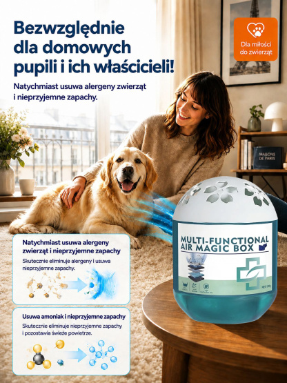 🔥 [Akcja -50%] Inteligentne Pudełko do Oczyszczania Powietrza |Usuwa Kurz, Bakterie i Alergeny w 15 Minut ⚡