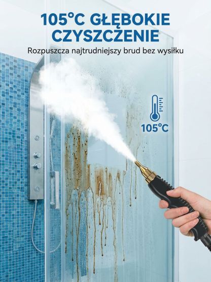 Wielofunkcyjna Myjka Parowa + Zestaw Szczotek | Usuwa Tłuszcz bez Chemii | -50% TANIEJ & Za Pobraniem