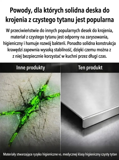 【 -80%】Profesjonalna Deska Tytanowa | Zero Pleśni, Łatwe Mycie