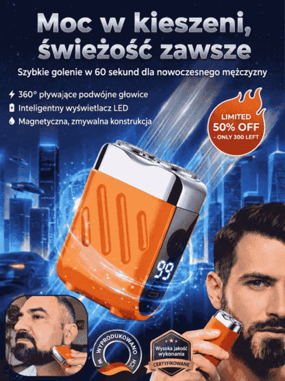 Kieszonkowa Golarka Elektryczna 360°  🚚Płatność za Pobraniem & 50% Rabatu