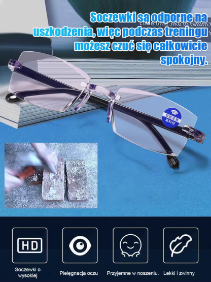 Tytanowe Okulary Progresywne | Automatyczna Ostrość | Zestaw 3 szt. w Super Cenie
