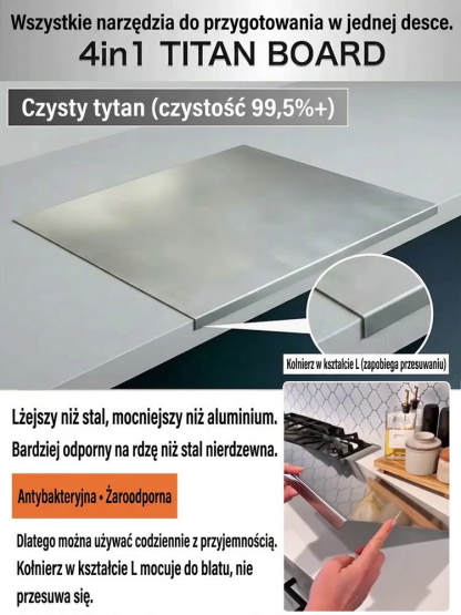 【 -80%】Profesjonalna Deska Tytanowa | Zero Pleśni, Łatwe Mycie