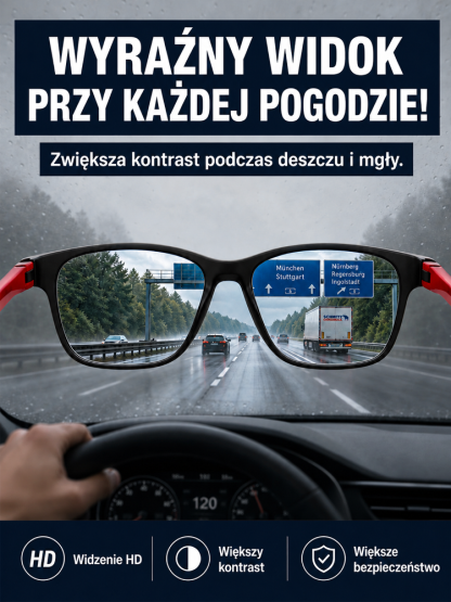 Wygodne Okulary Progresywne dla Seniora - Lekka Oprawka, Filtr Ekranowy (Płatność Przy Odbiorze)