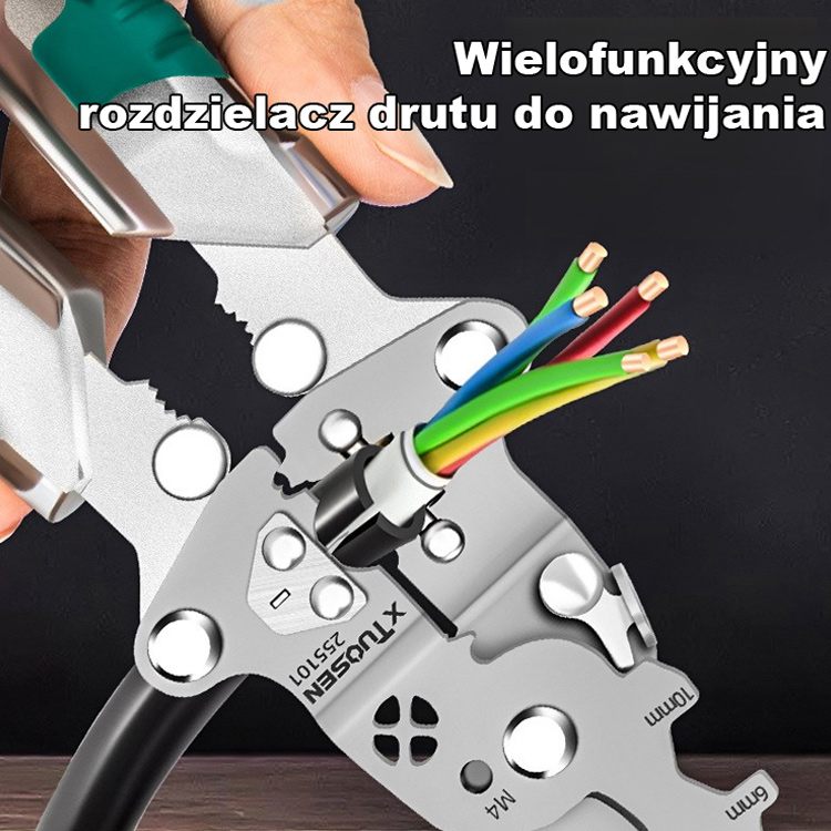 Profesjonalne Szczypce Wielofunkcyjne 5w1 | Szybki Ściągacz Izolacji i Obcinacz (-50%)