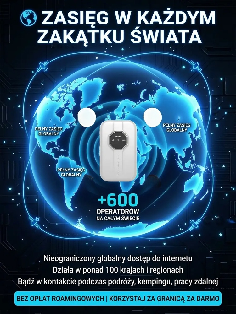  [Akce -50 %] 📡Bezprzewodowy Internet Satelitarny 5G - Zasięg Bez Martwych Stref📶