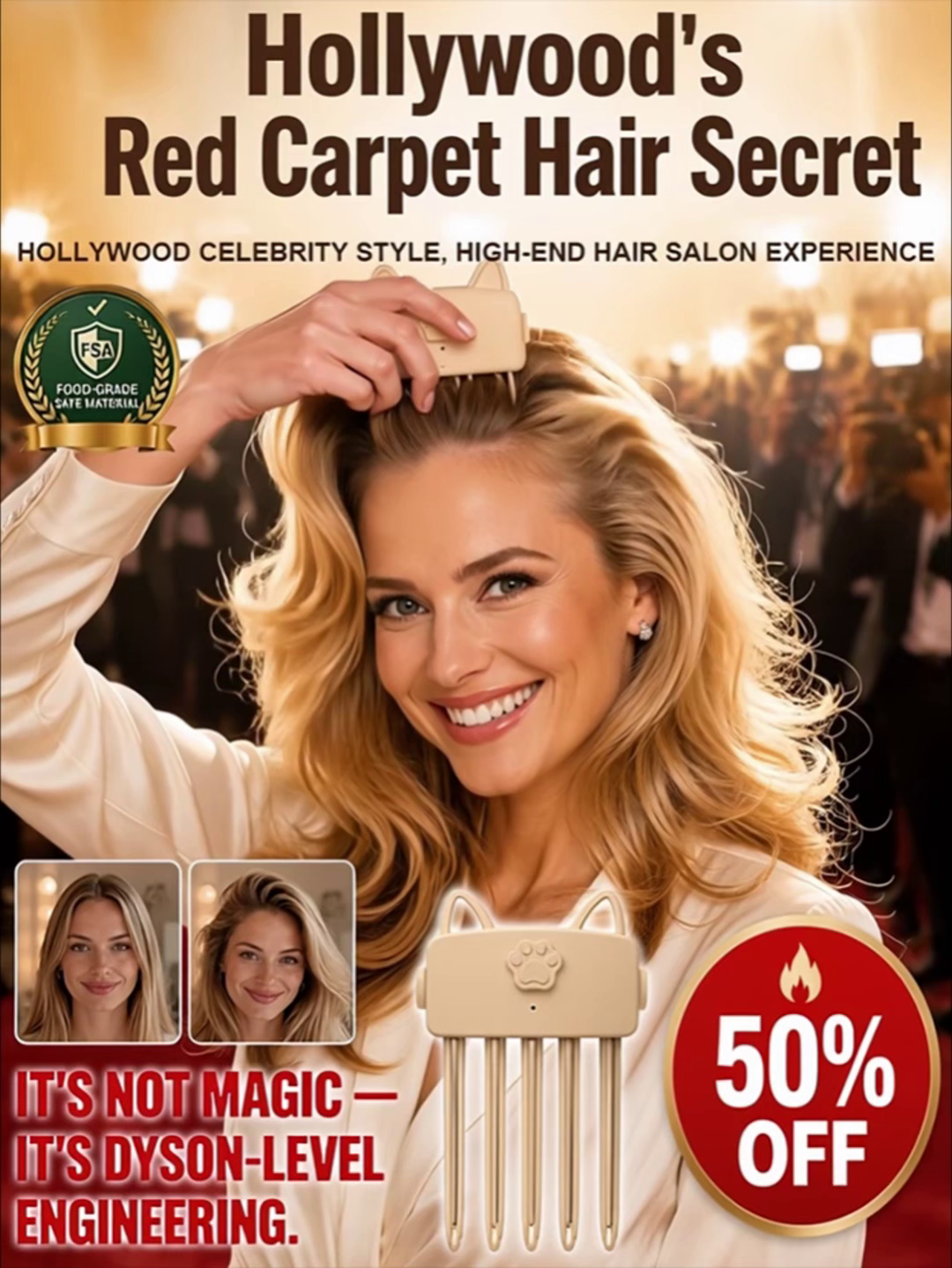 RootLift Pro Wireless Heated Volumizing Hair Clip