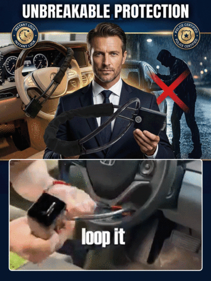 Stop High‑Tech Car Thieves — Military‑Grade Steering Wheel Lock That Has Never Been Defeated