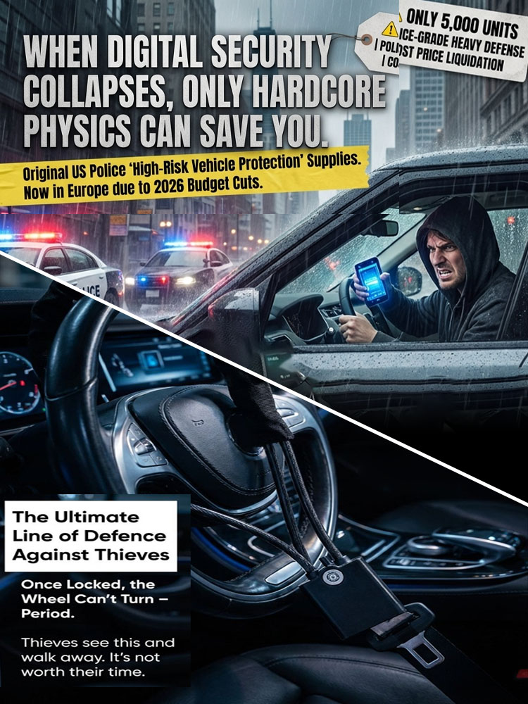 Stop High‑Tech Car Thieves — Military‑Grade Steering Wheel Lock That Has Never Been Defeated