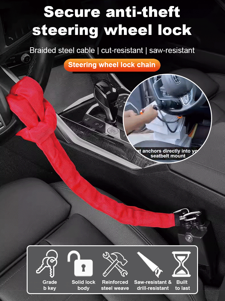 Stop High‑Tech Car Thieves — Military‑Grade Steering Wheel Lock That Has Never Been Defeated
