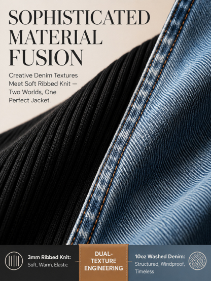 Jeans-Splice cardigan in a faux-two-piece look | Cotton cardigan for women