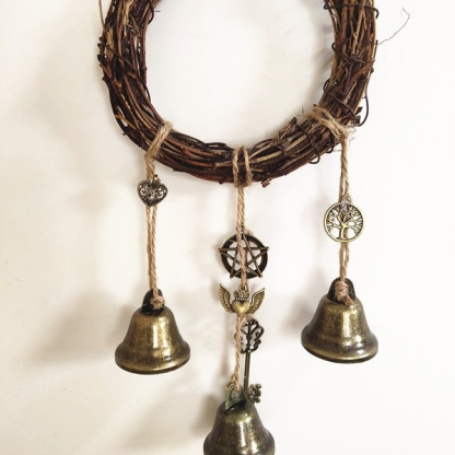 Decoración de timbre de bruja bohemia