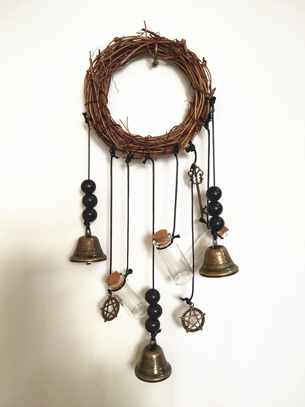 Decoración de timbre de bruja bohemia