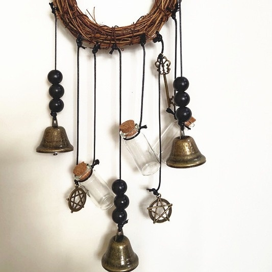 Decoración de timbre de bruja bohemia