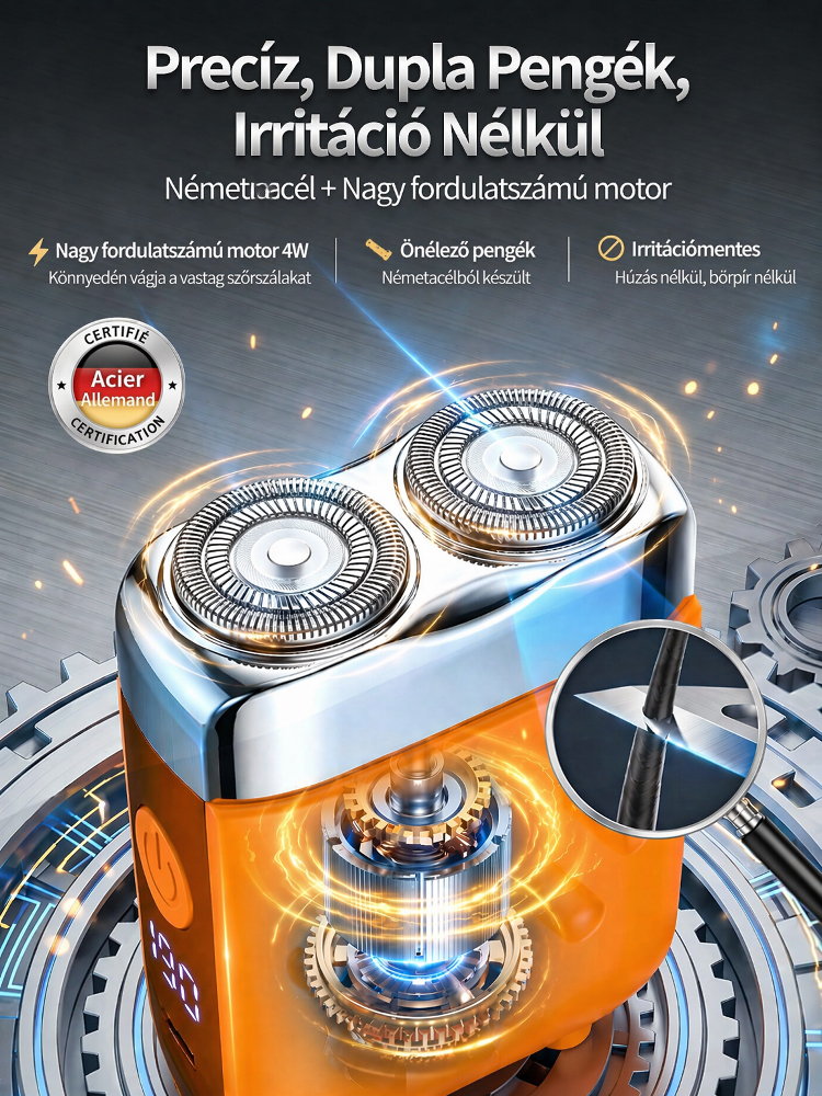 Zsebméretű Mini Elektromos Borotva | Vízálló & Fájdalommentes