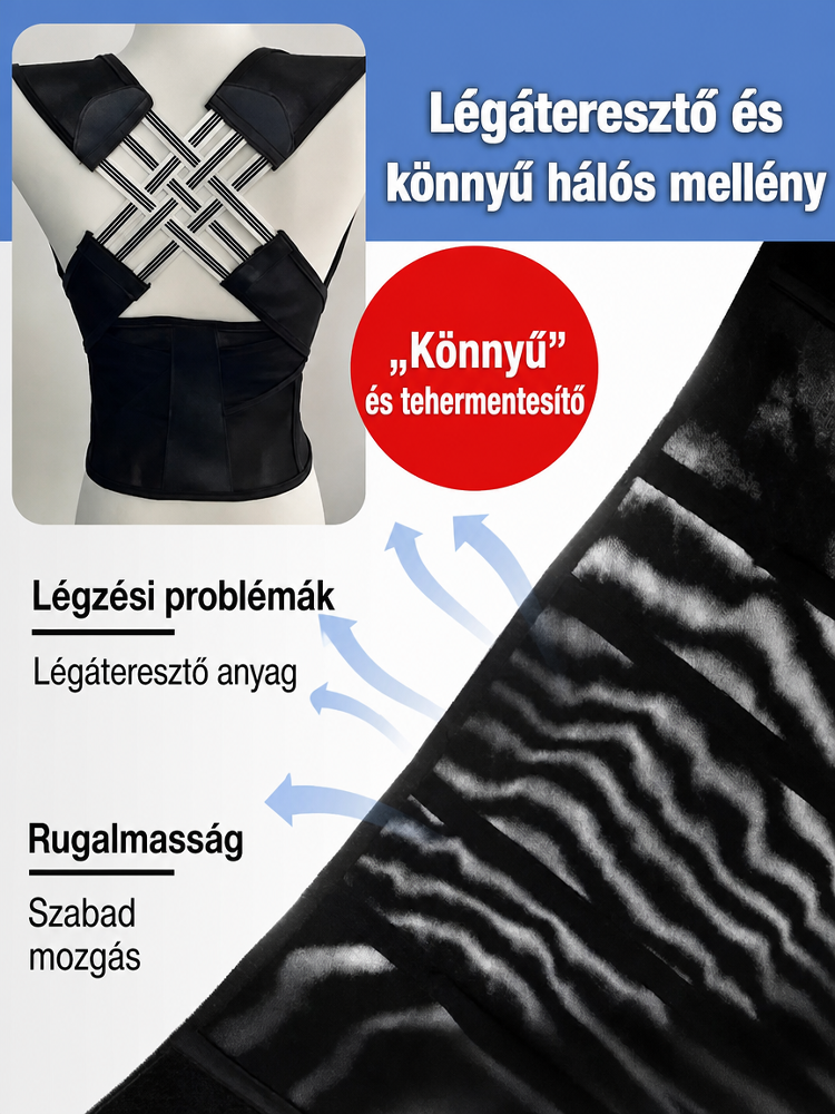 Láthatatlan Tartásjavító Heveder | Azonnali Testtartás Korrekció (-50%)