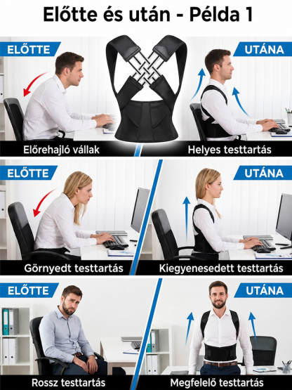 Láthatatlan Tartásjavító Heveder | Azonnali Testtartás Korrekció (-50%)
