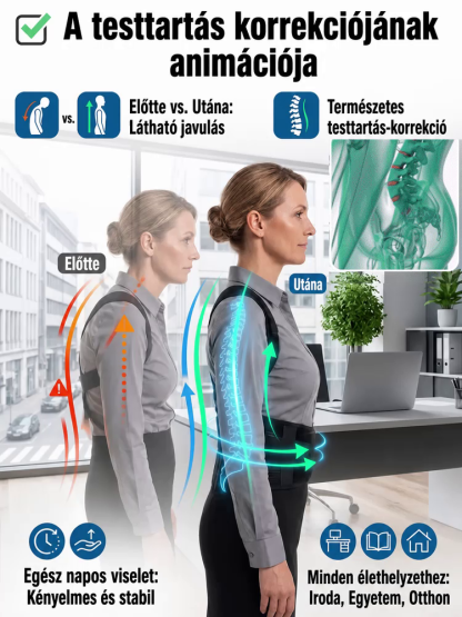 Láthatatlan Tartásjavító Heveder | Azonnali Testtartás Korrekció (-50%)