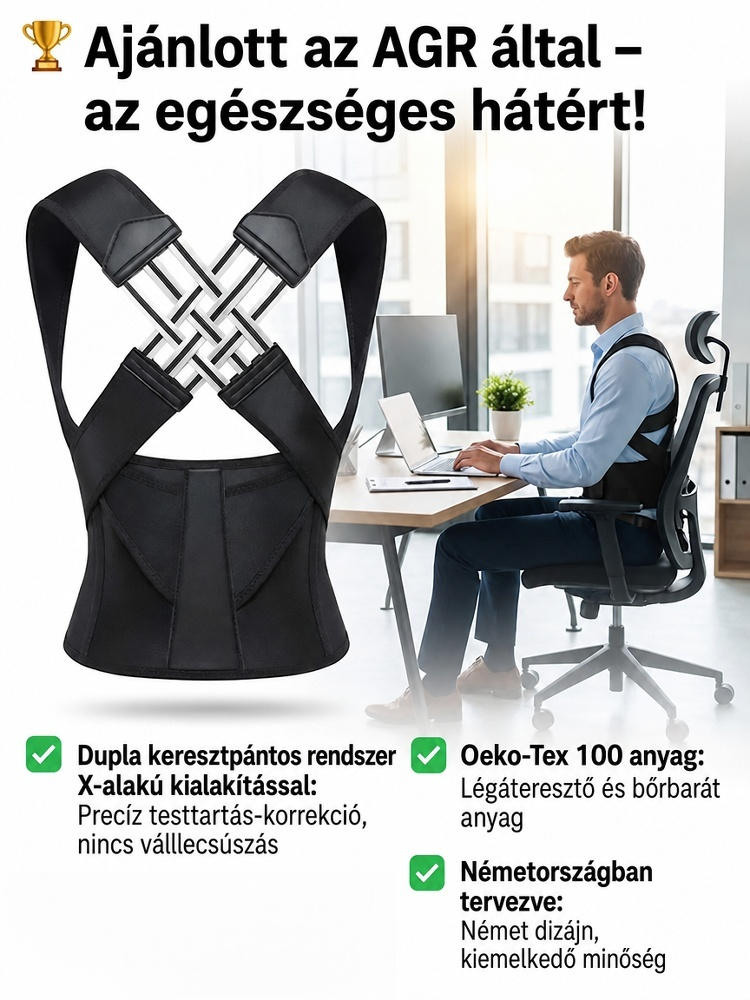 Láthatatlan Tartásjavító Heveder | Azonnali Testtartás Korrekció (-50%)