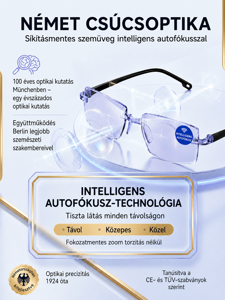 3 az 1-ben Fényre Sötétedő Szemüveg Kékfény Szűrővel
