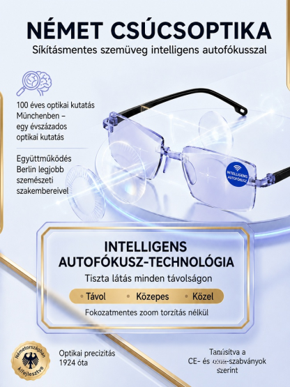 Intelligens Fókuszáló Olvasószemüveg (Kékfény-szűrő + Fényérzékeny)-50%
