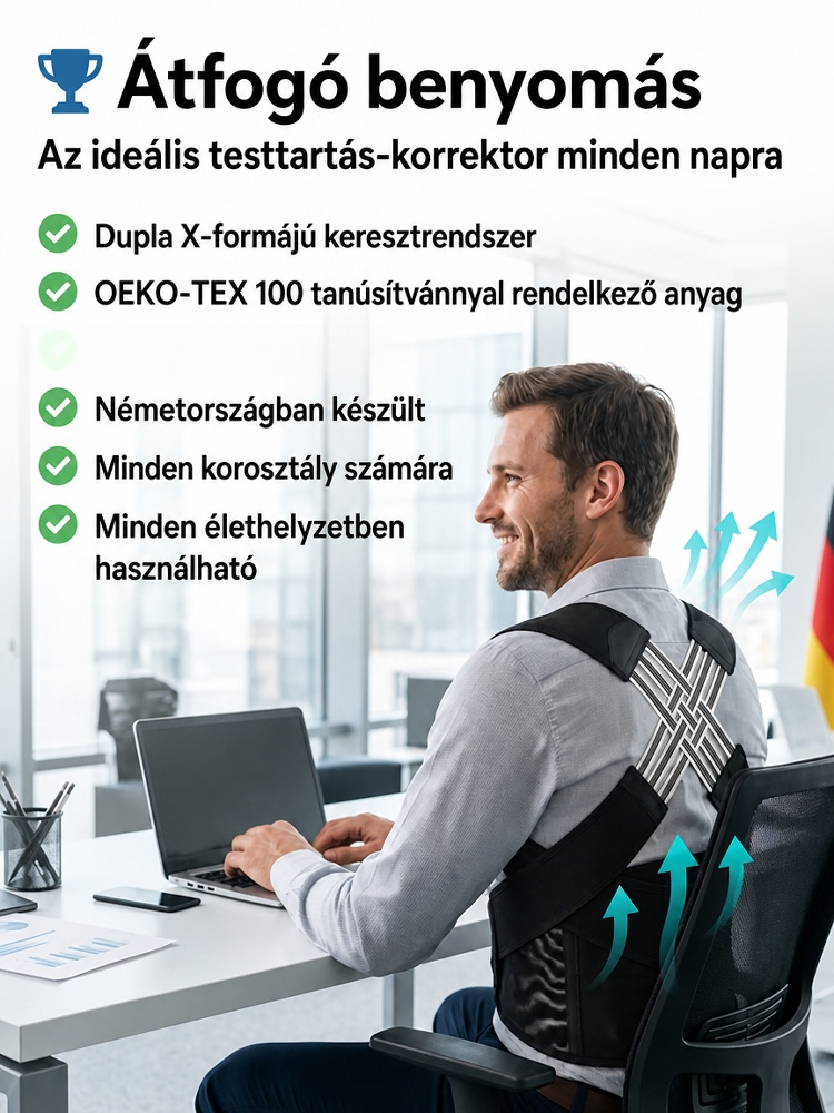 Láthatatlan Tartásjavító Heveder | Azonnali Testtartás Korrekció (-50%)