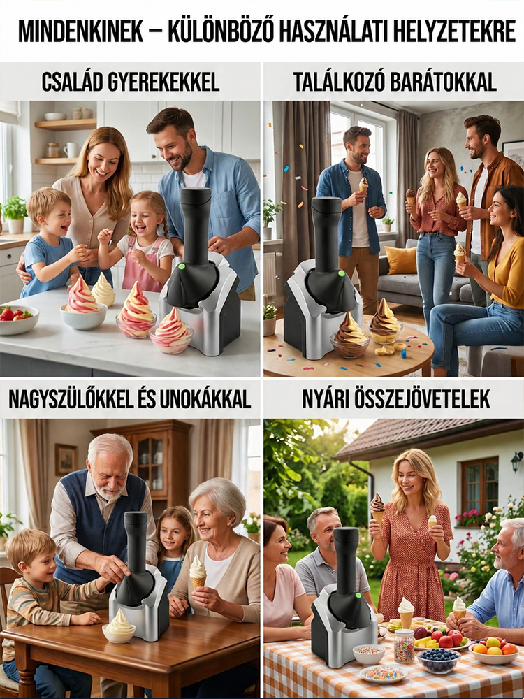 Teljesen automata fagylaltkészítő. Nincs előhűtés! 50% kedvezmény ma!