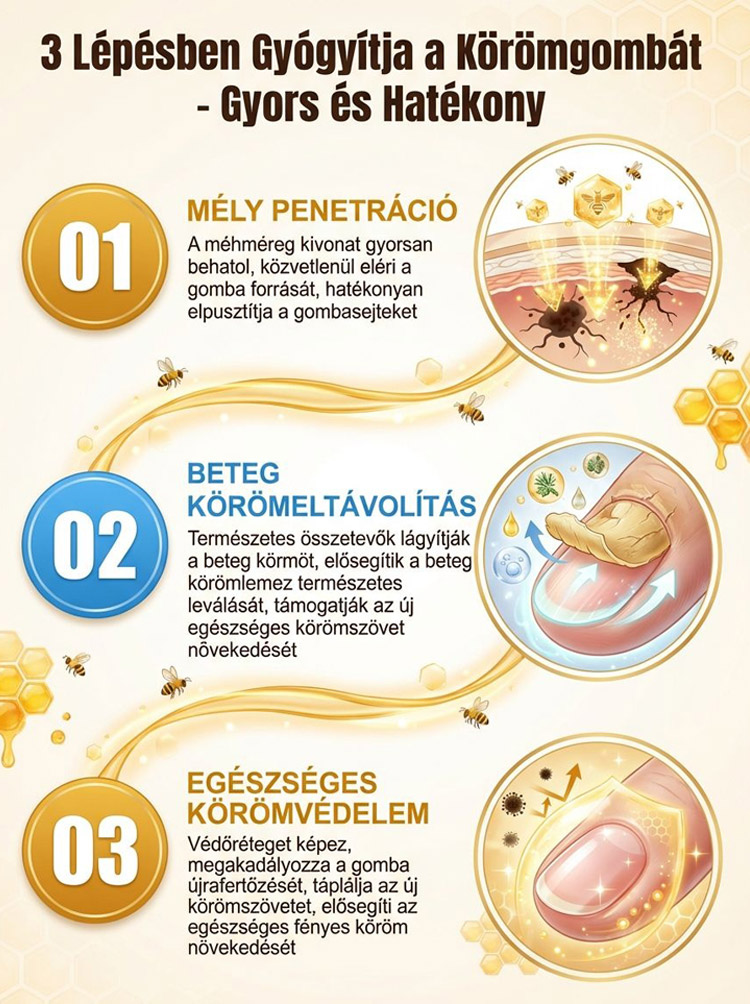 7 Napos Méhméreg Köröm-Helyreállító Cseppek | 50% Kedvezmény + Ingyenes Szállítás