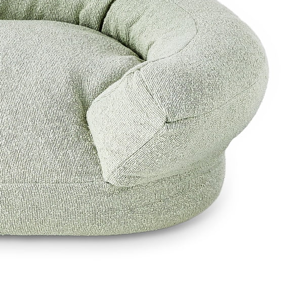 Beautiful Bolster Small Pet Bed, 21 x 27 x 7in, Sage by Drew Barrymore