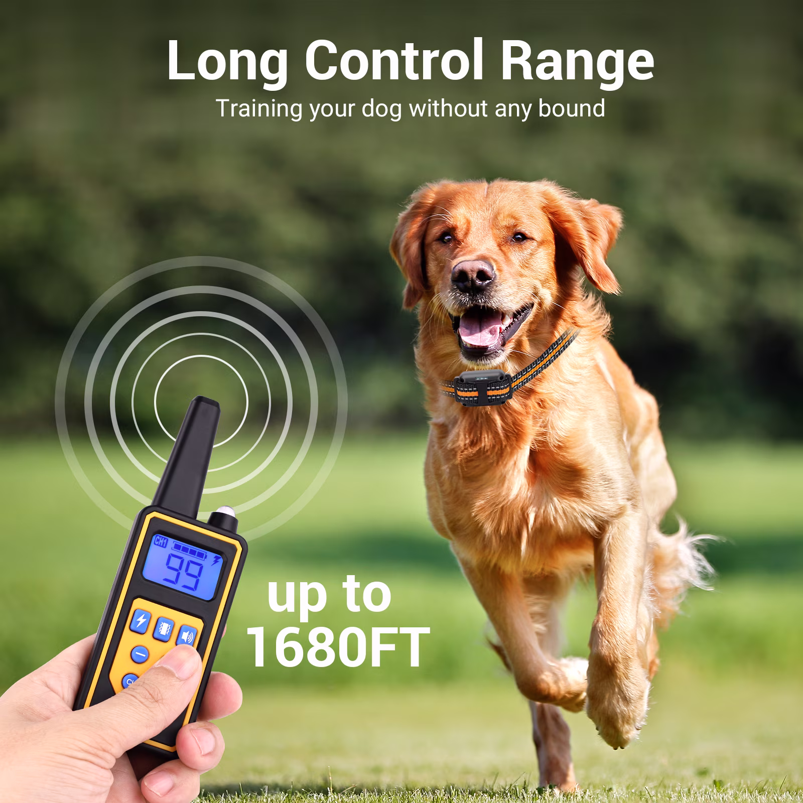BEBANG 2600FT Dog Training Collars for 2 Dogs, Dog Shock Collar with Remote, 3 Modes Beep Vibration Shock, Waterproof, LED Light for Training Small Medium Large Dogs