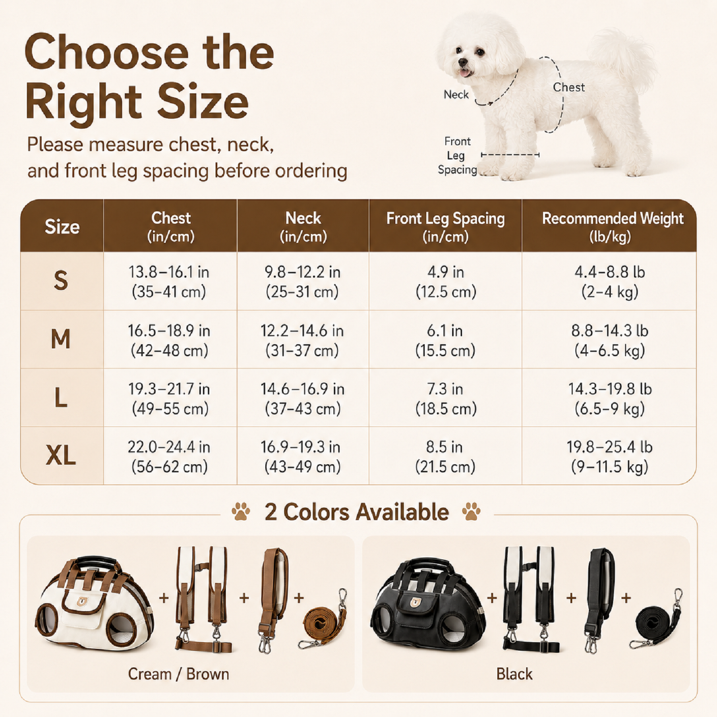 Pawzie Purse Pet Carrier Bag for Small Dogs and Cats, Airline Friendly Soft-Sided Puppy Sling Carrier with Breathable Mesh, Backpack and Shoulder Strap, Safety Leash, Holds Up to 5.5 kg