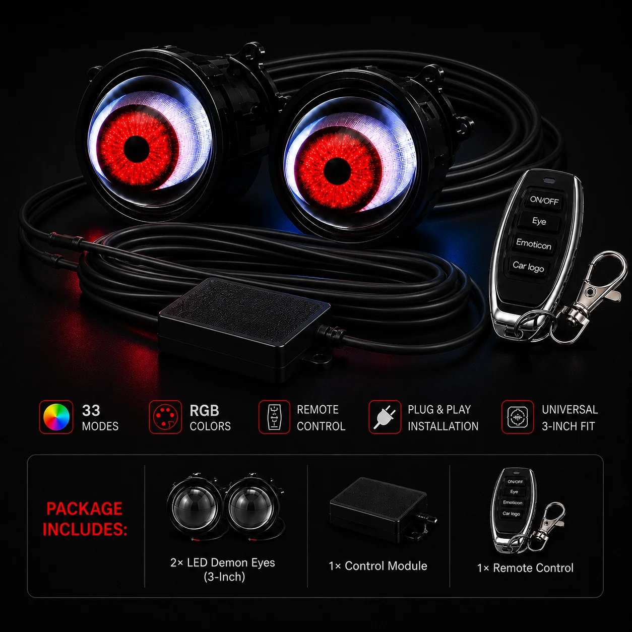Neon Blink- RGBHeadlight Eyes
