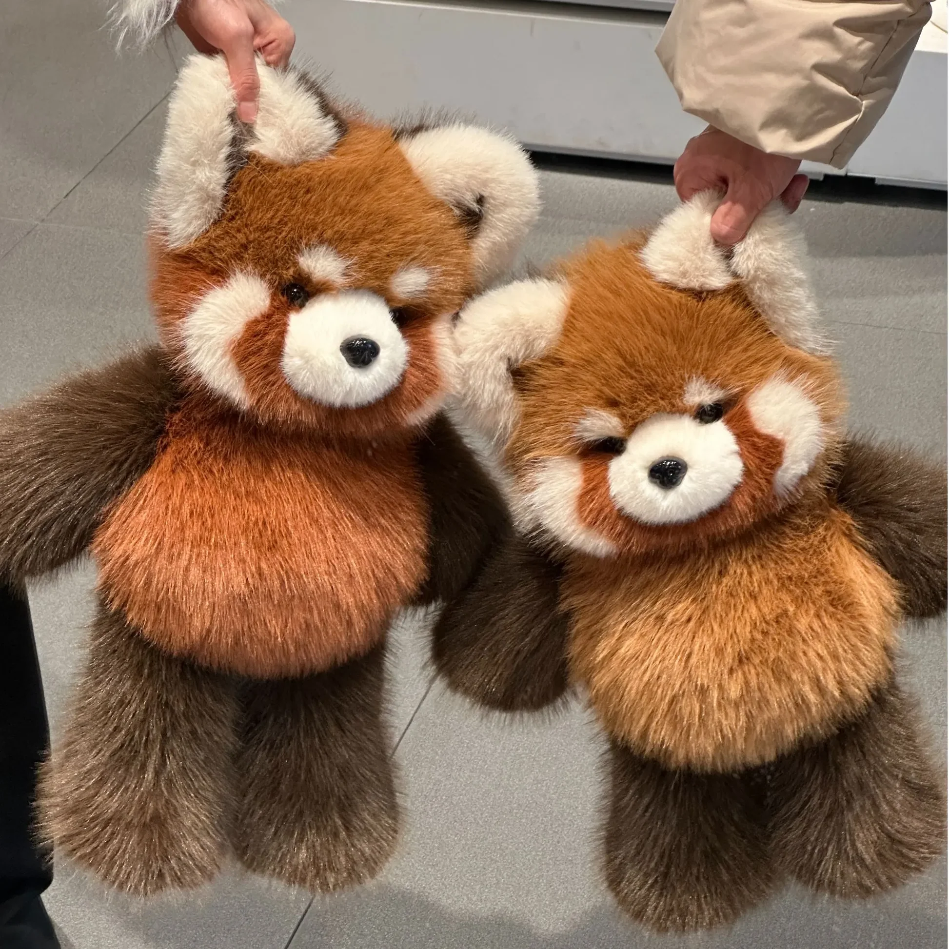 Cute Running Red Panda Stuffed Animal（Size: H 19.7" / H 50cm(Short Legs)）