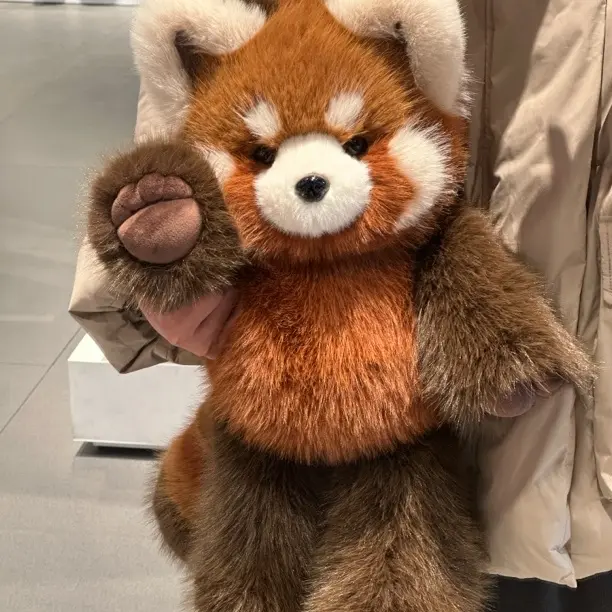 Cute Running Red Panda Stuffed Animal（Size: H 19.7" / H 50cm(Short Legs)）