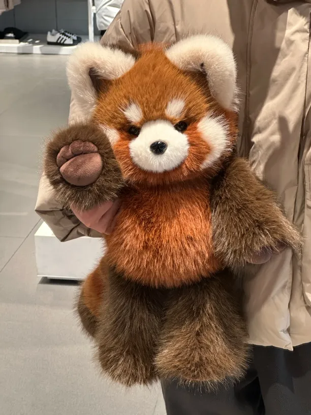 Cute Running Red Panda Stuffed Animal（Size: H 19.7" / H 50cm(Short Legs)）