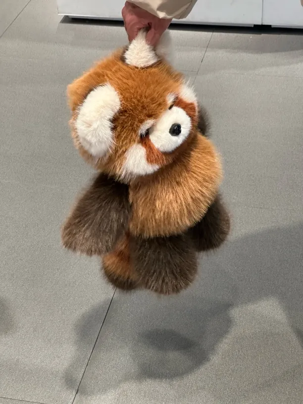 Cute Running Red Panda Stuffed Animal（Size: H 19.7" / H 50cm(Short Legs)）