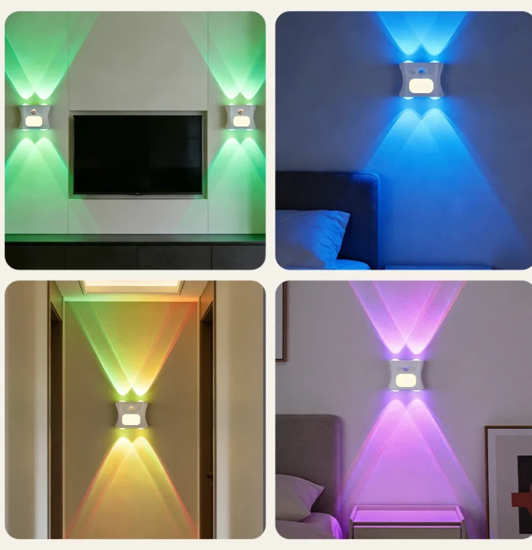 Dimmable MotionSensor MagneticWall Light -Wireless RGBAmbient Lamp