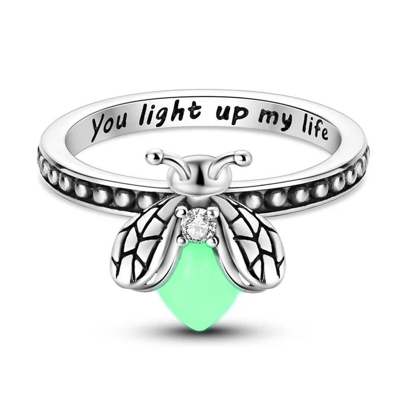 S925 Glowing Lume Firefly Ring