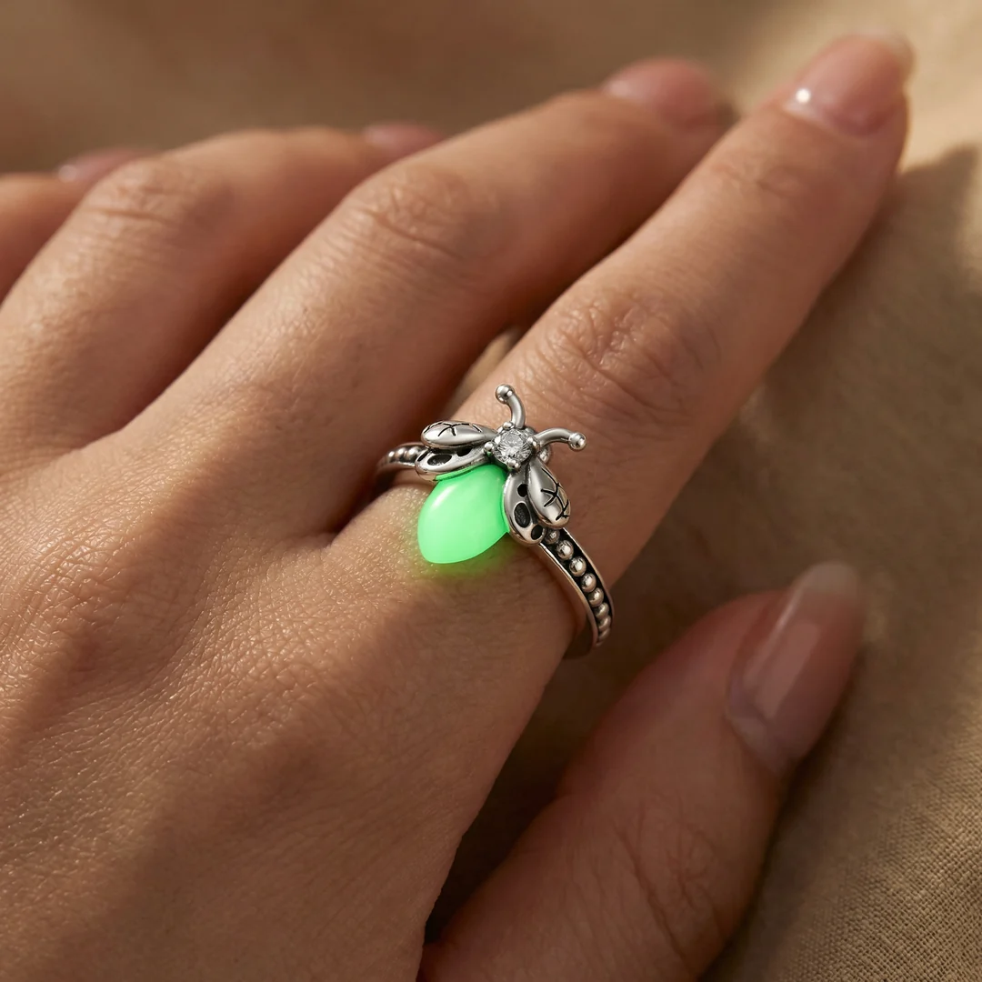S925 Glowing Lume Firefly Ring